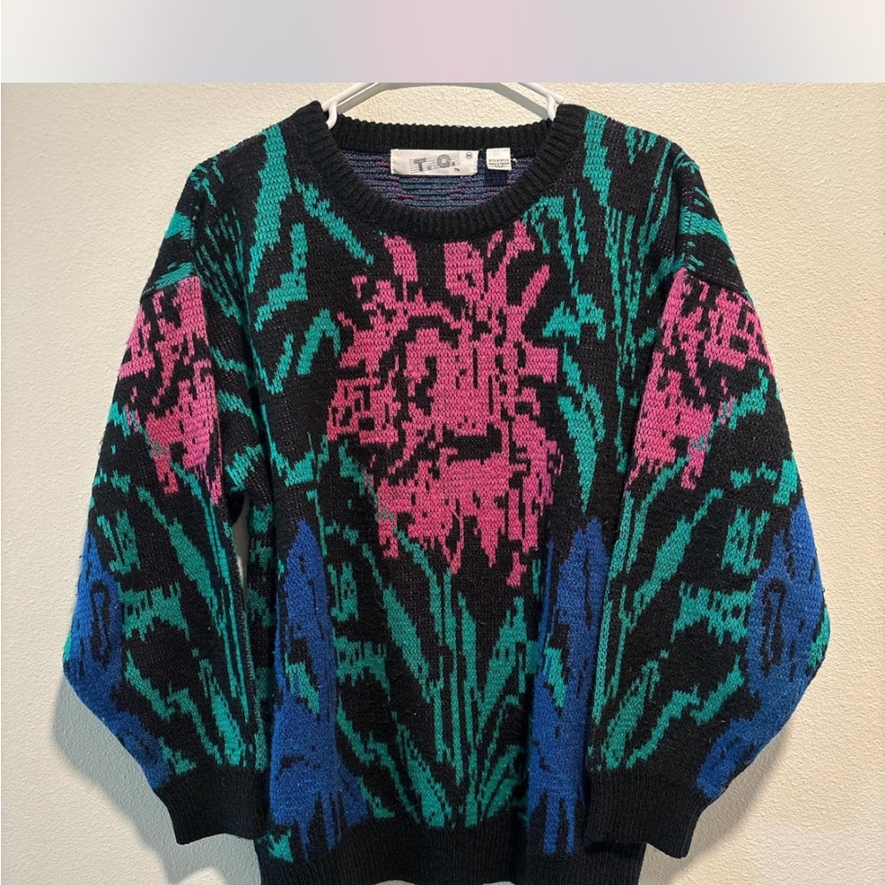 Floral Patterned Sweater